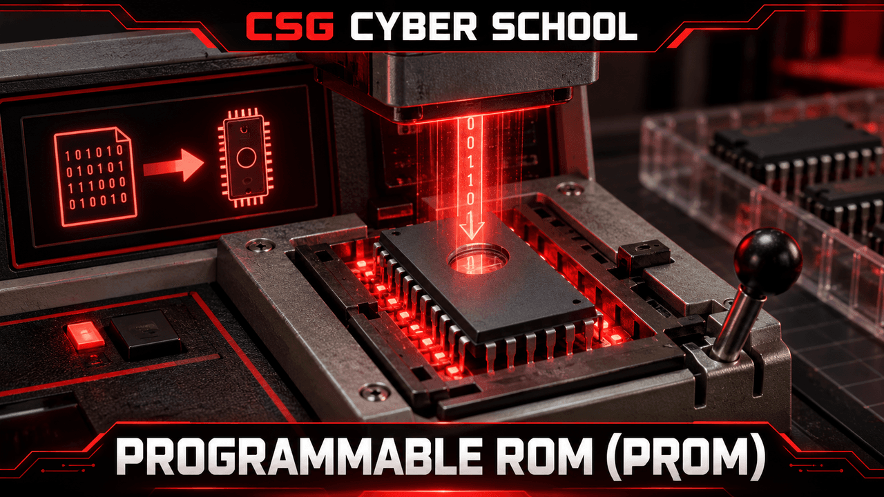 PROM programmable ROM: program once, read many times, retain data without power